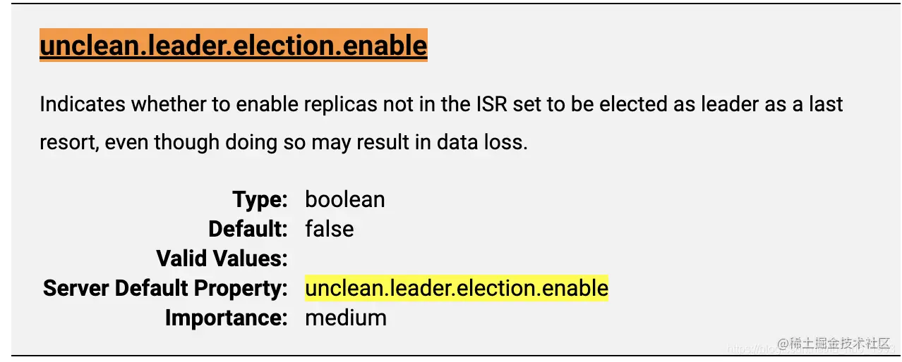 unclean.leader.elect的解释ion.enable