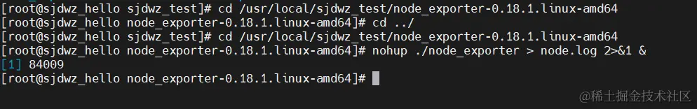 启动node_exporter