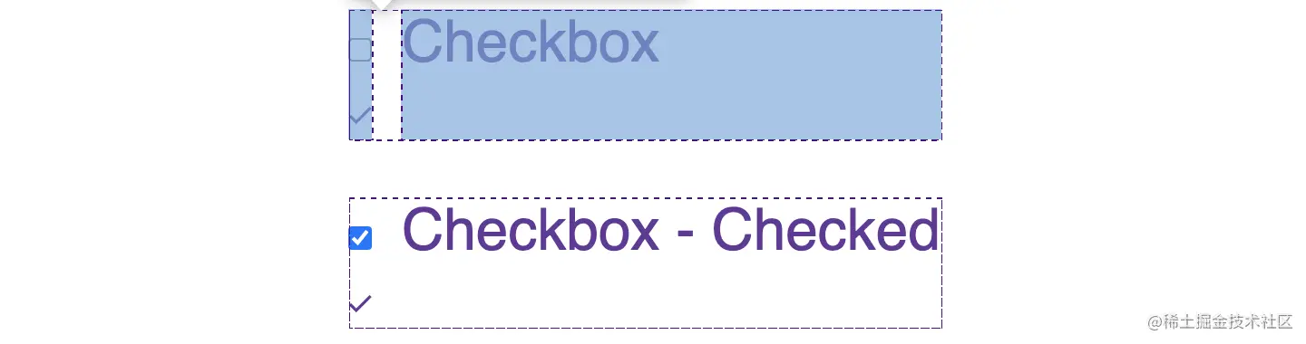 base styles applied to the label