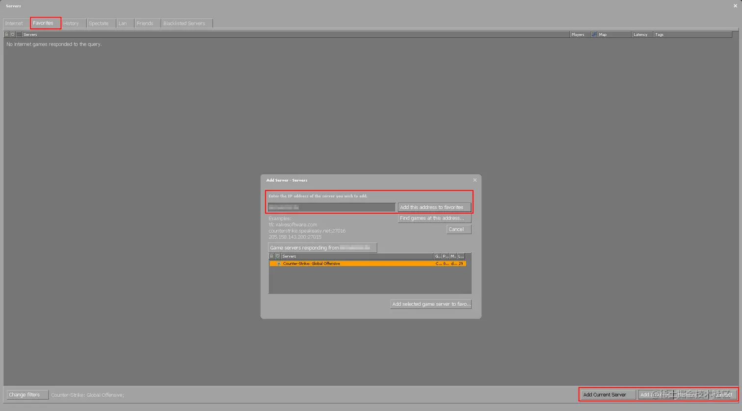 加入 CS:GO 服务器