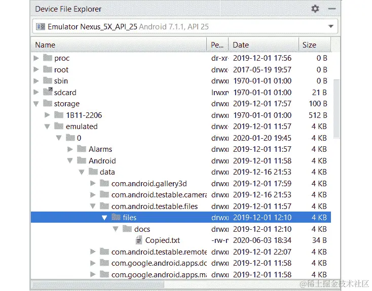 图 11.7：通过 FileProvider 复制的输出