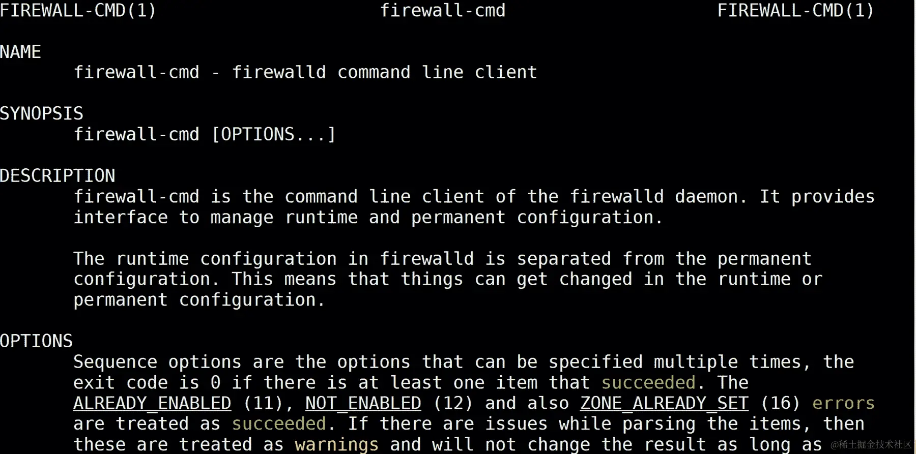 man firewalld.richlanguages命令的输出
