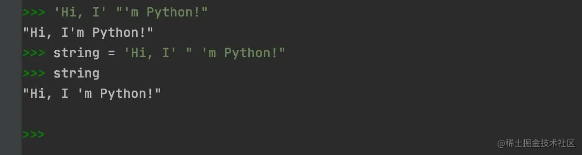 Python基础编程——字符串及字符串拼接