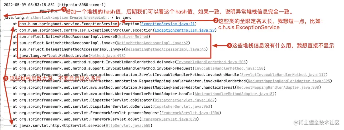 优化后的堆栈信息