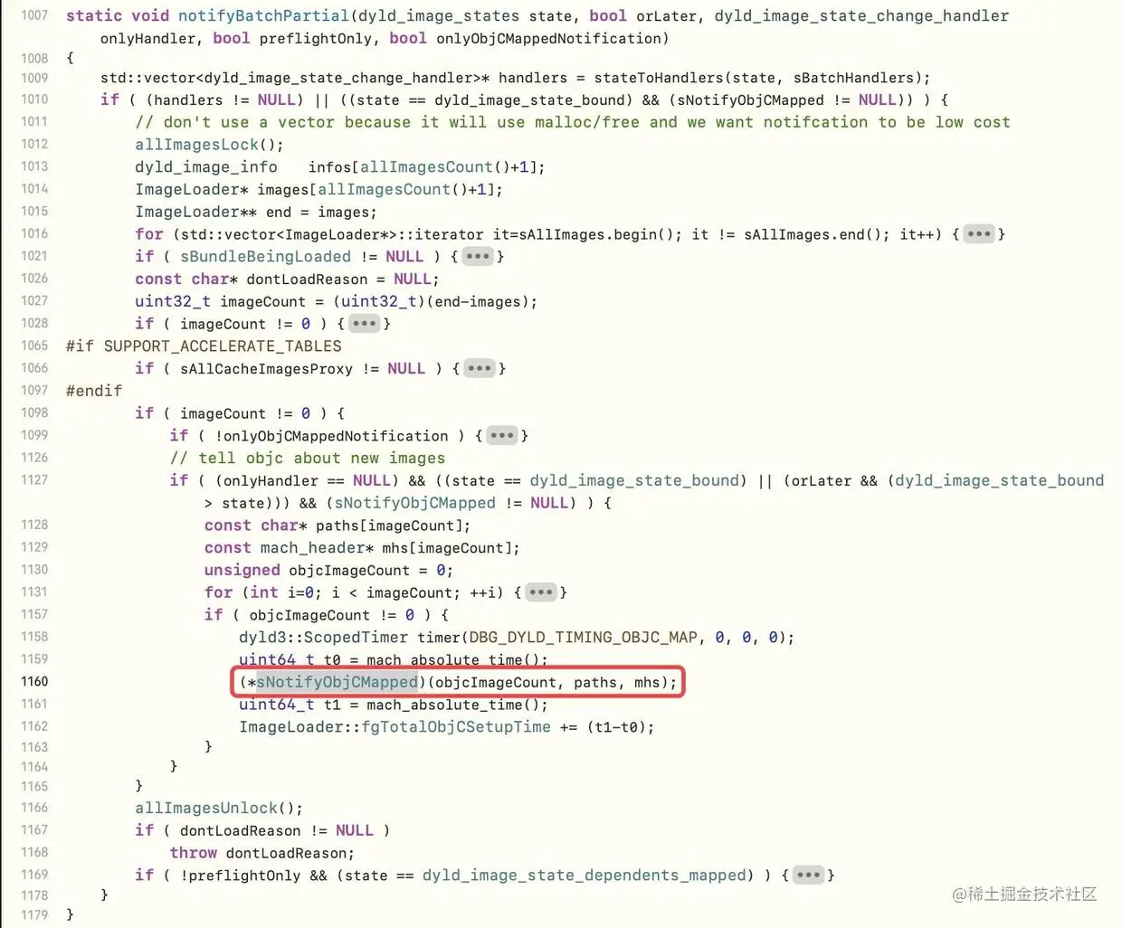 sNotifyObjCMapped调用