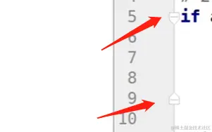 即这两个小光标之间是if语句的完整代码块