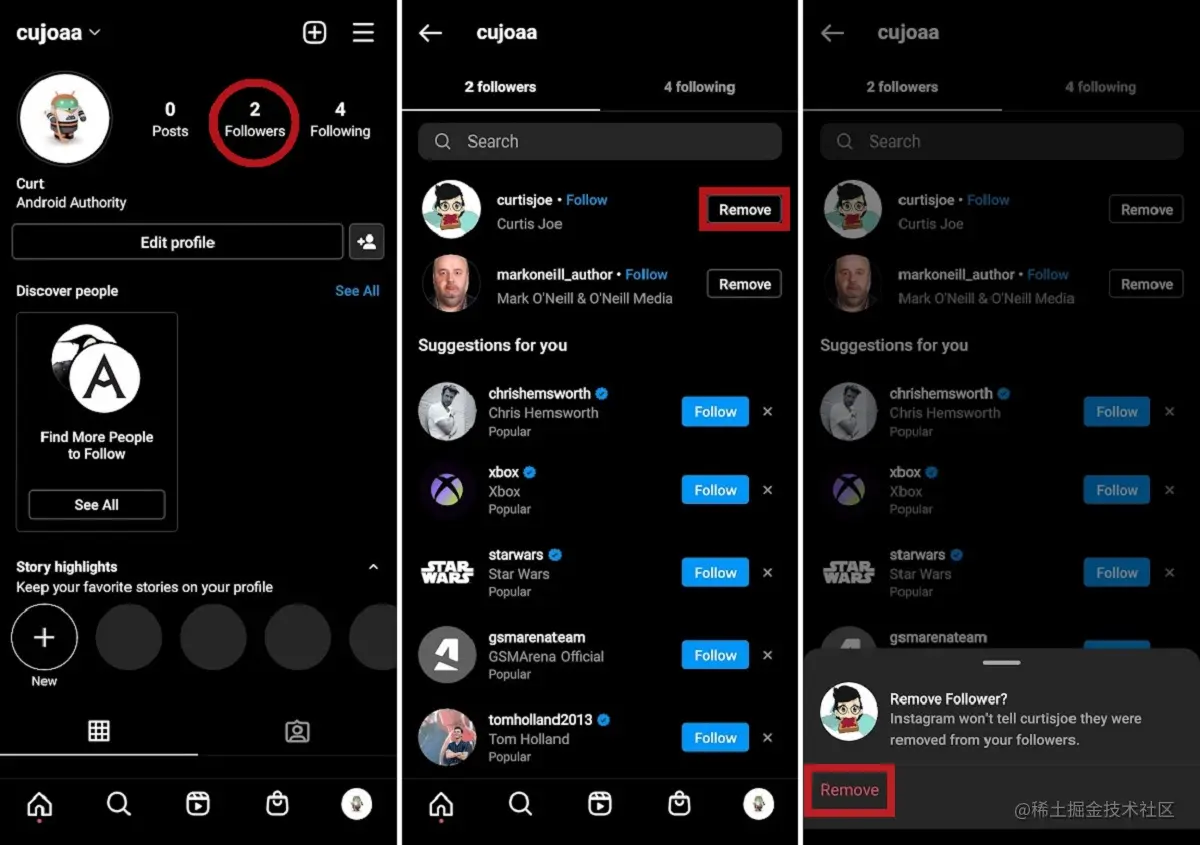 从您的 Instagram 个人资料中删除关注者