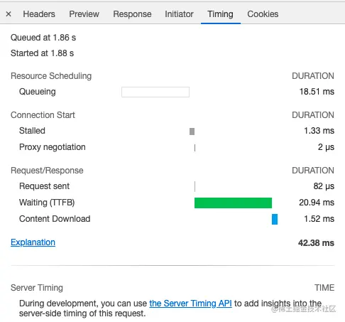 某一次访问的详细情况