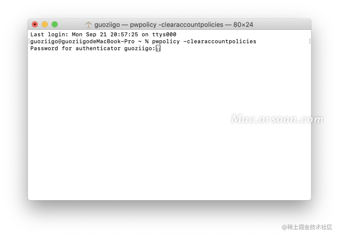 Mac技巧 如何在macbook上设置一位数登录密码 掘金