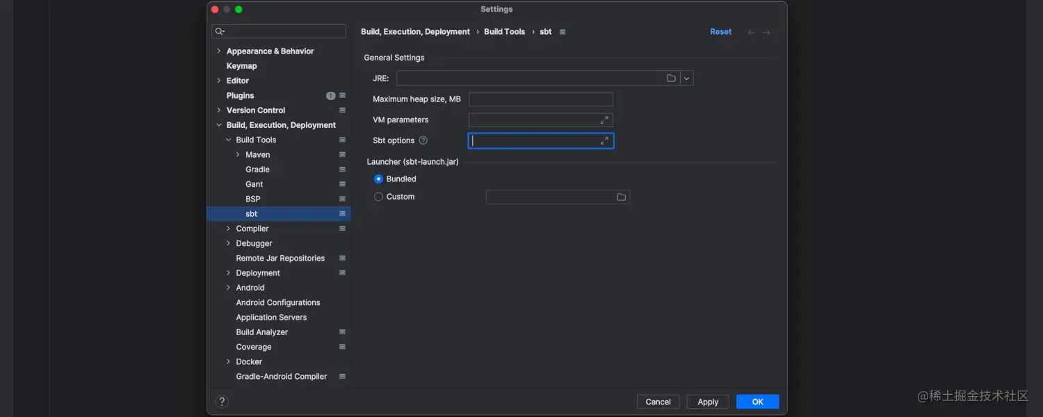 改进了对 sbt 项目的支持