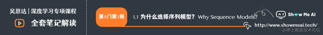 为什么选择序列模型? Why Sequence Models?