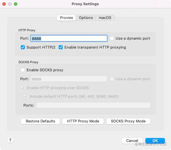 Proxy Settings