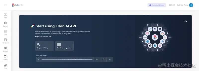 Eden AI platform - Get your API key