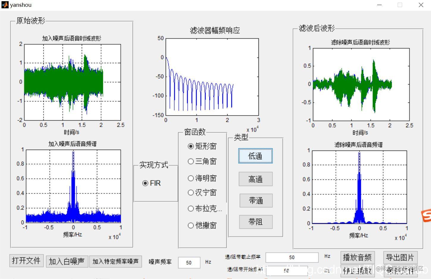 Voice denoising based on MATLAB GUI FIR audio denoising - Moment For ...