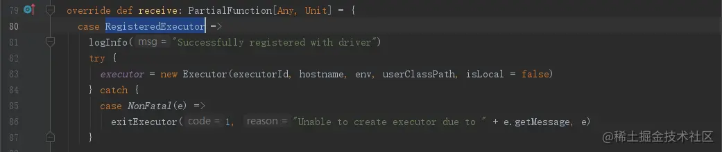 21-CoarseGrainedExecutorBackend-receive()-RegisteredExecutor