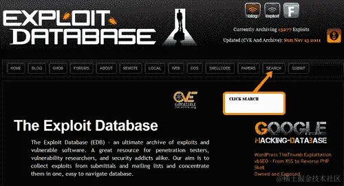 搜索 Exploit-DB