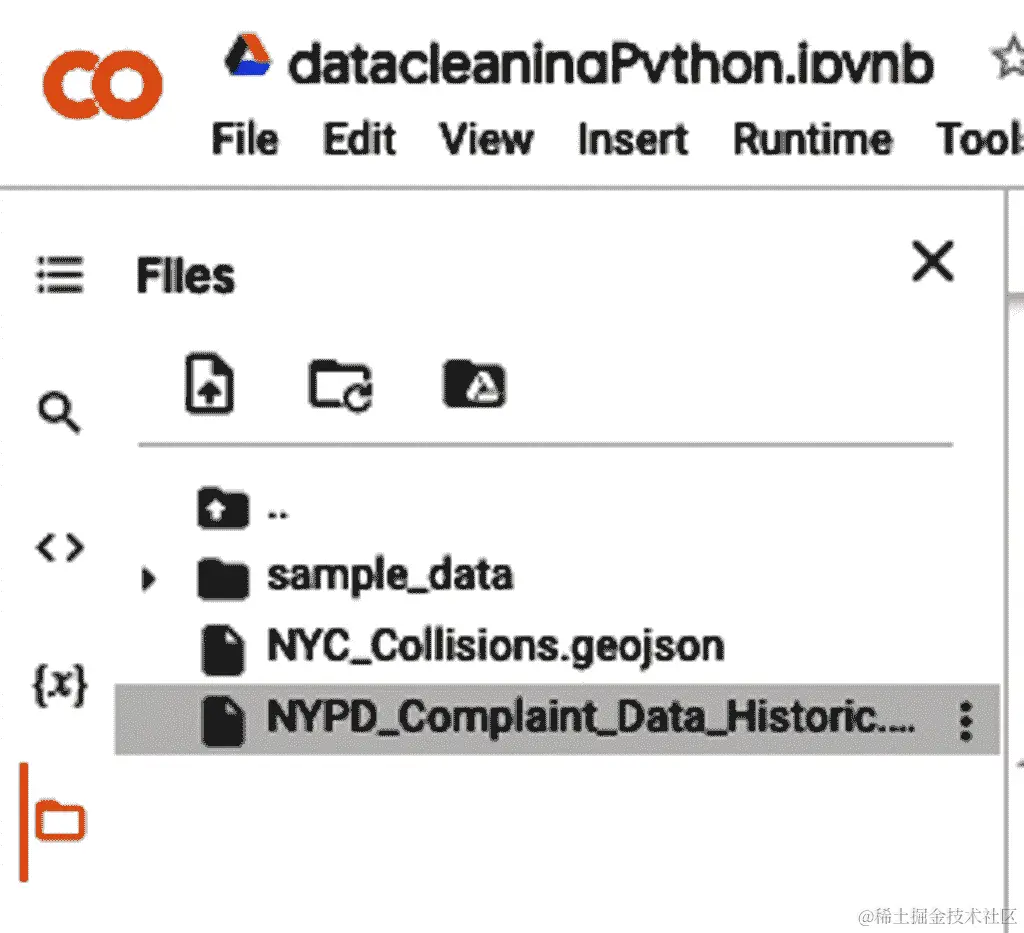 上传文件至 Colab