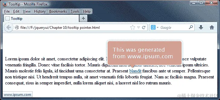 精确定位工具提示