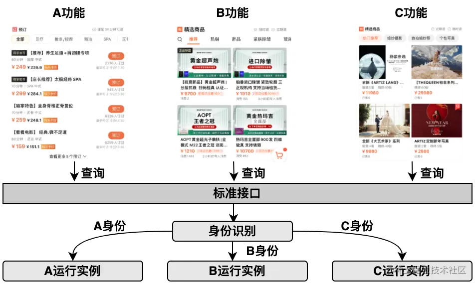 图6 标准接口+多租户模式