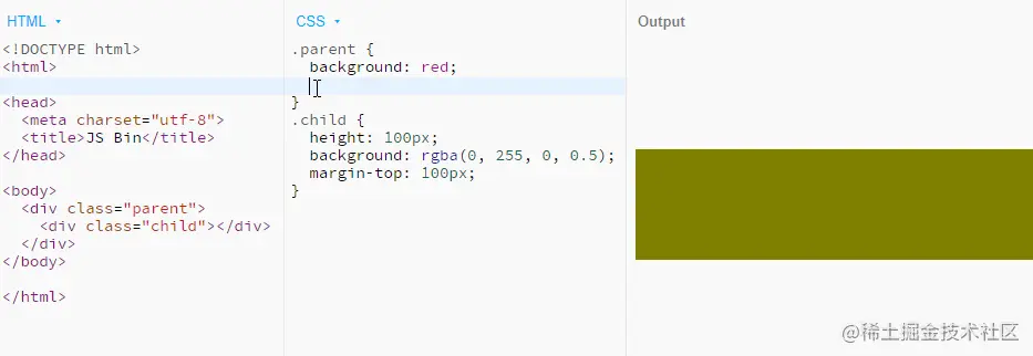 触发BFC后，parent被child的margin-top撑大