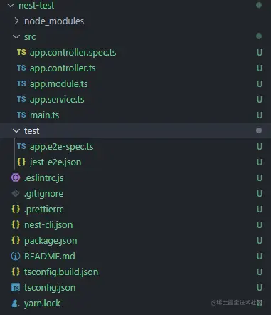 nest-test项目目录