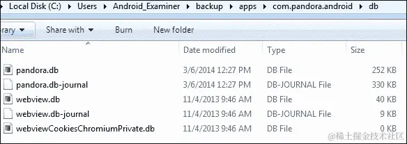 ADB 备份中的数据位置