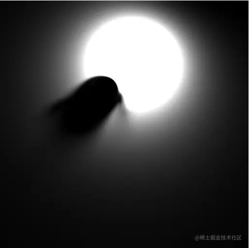 地板的烘焙 512x512 图像。请注意，图像显得更暗，因为它显示在线性空间中。