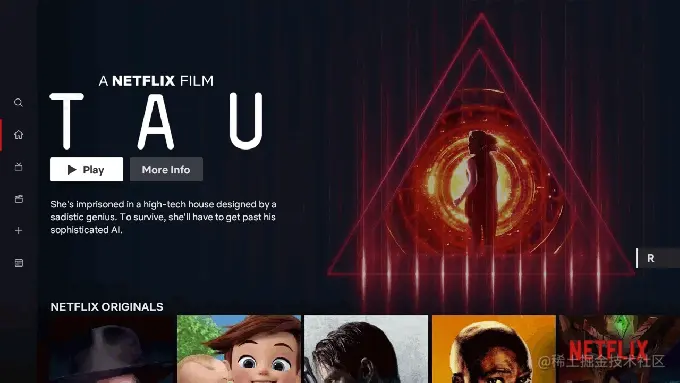 图1：Netflix 2010年(上)和2020年(下)的TVUI