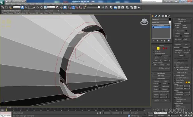 3D 工作室最大建模教程未来派螺栓枪