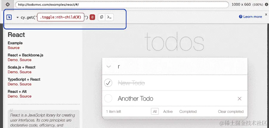 图 9.5 - 游乐场中的有效元素选择器