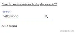Angular material search bar output