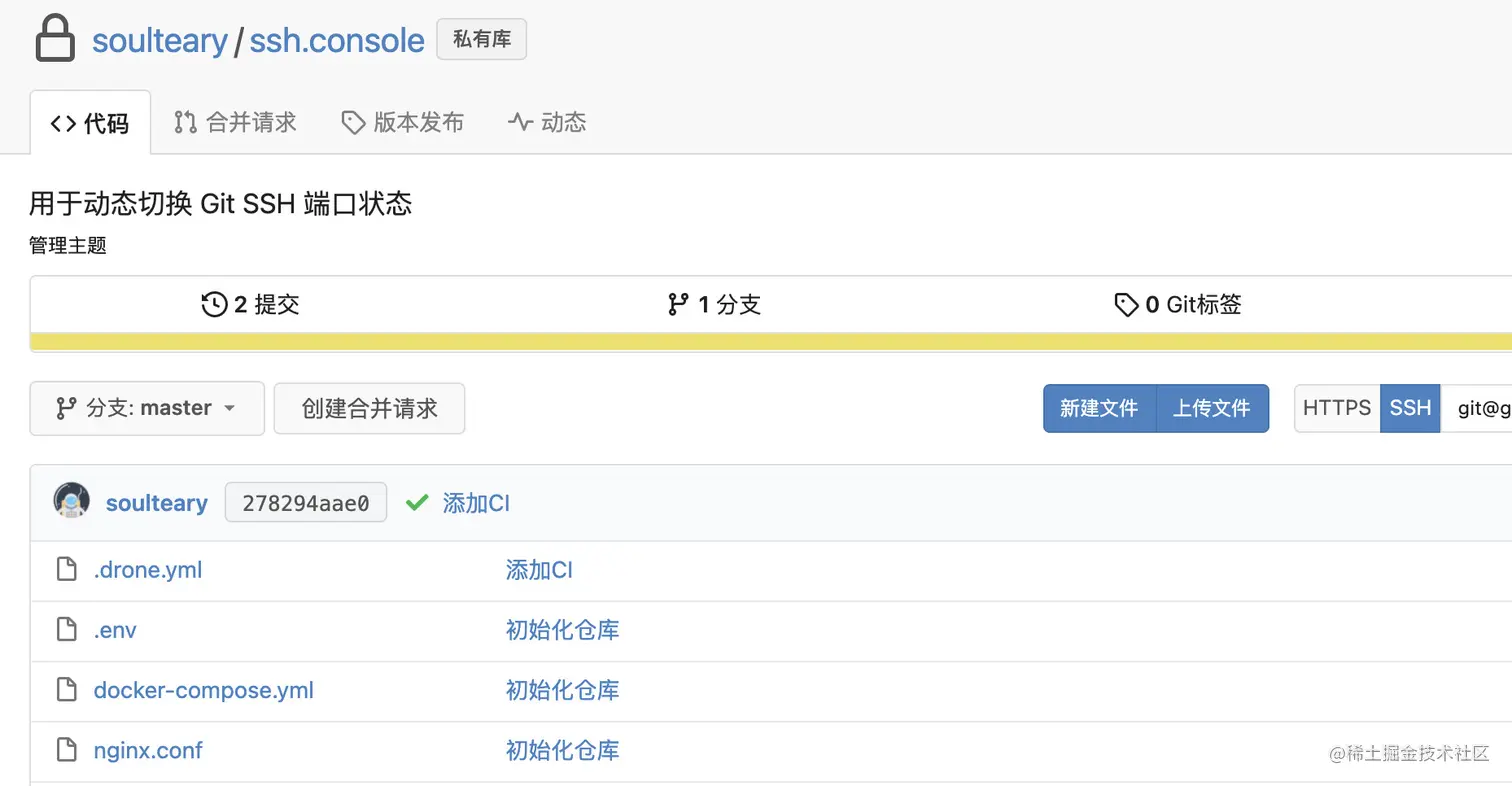 配置好 CI 的示例仓库