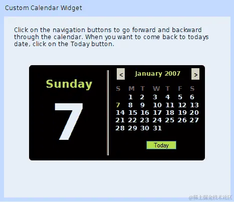操作时间——创建日历