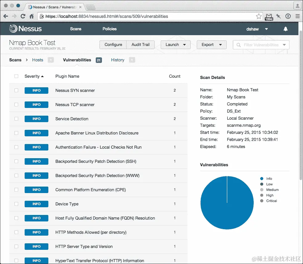 使用 Nessus 进行漏洞扫描