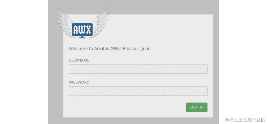 图 11.12-AWX 默认登录屏幕