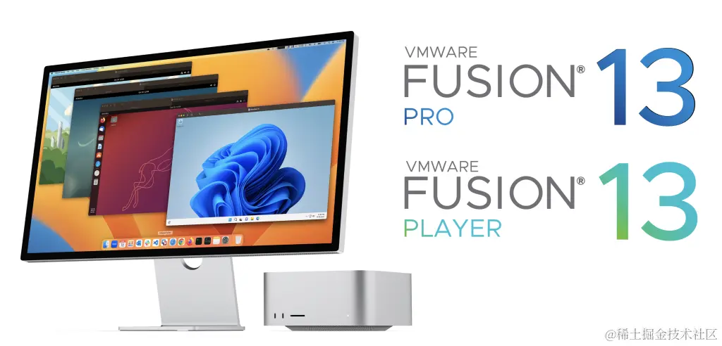 Fusion 13 running Windows 11 and 6 other Linux virtual machines on an Mac Studio