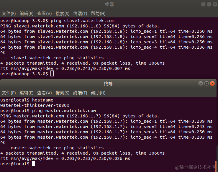 hadoop-ping