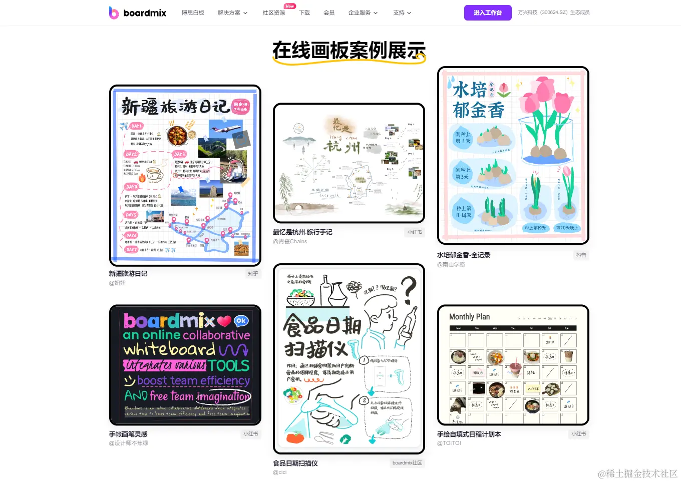 使用boardmix制作的涂鸦手帐模板