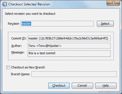 执行操作-检出分支