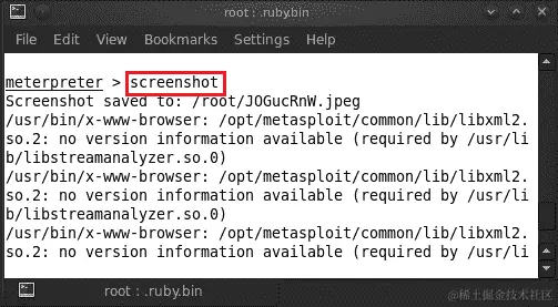 Meterpreter in action