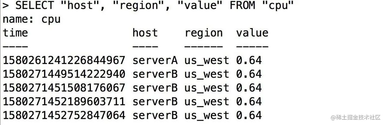 Influxdb查询数据