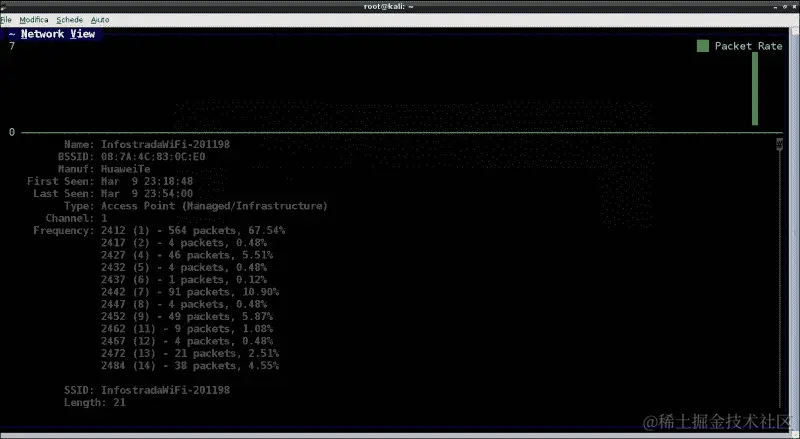 使用 Kismet 进行无线扫描
