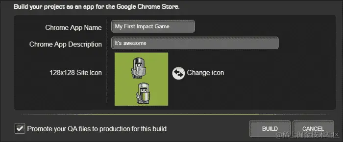 将游戏转变为谷歌浏览器网络商店的网络应用