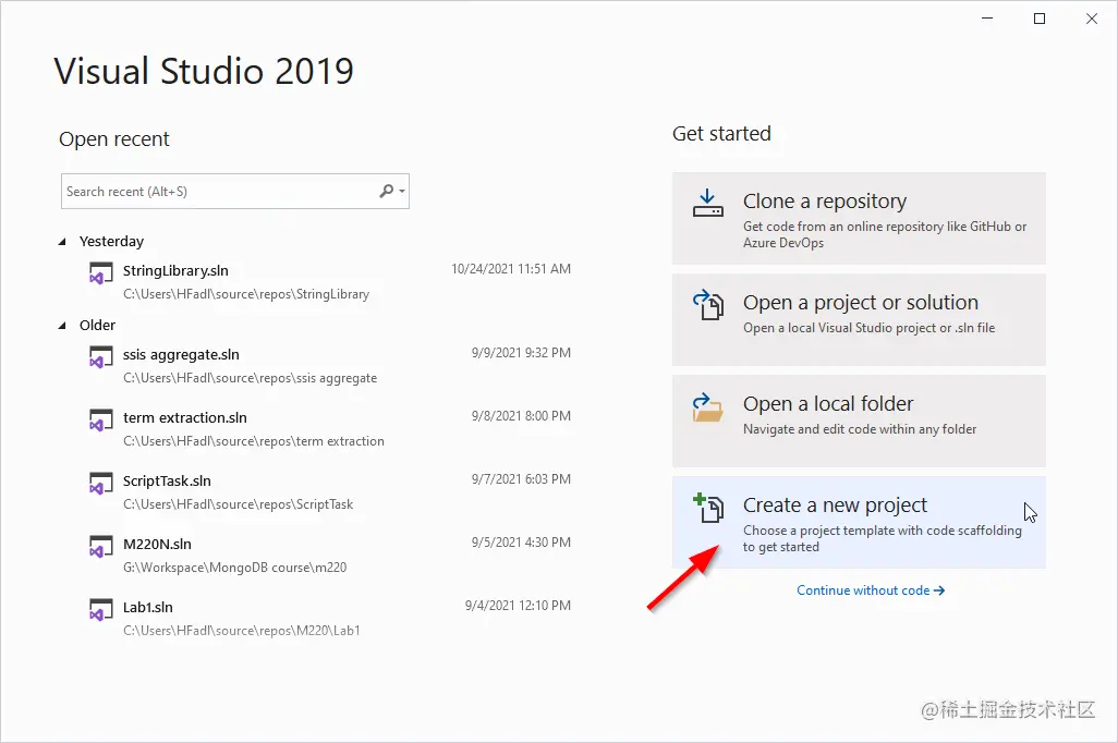Creating a new project