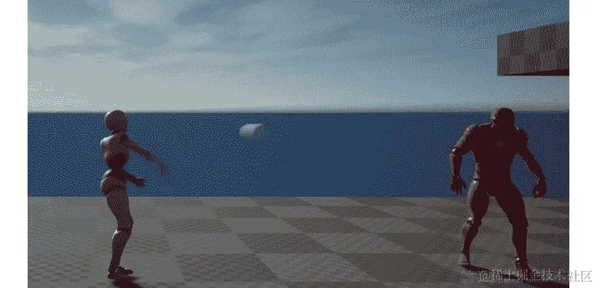 图 14.18：玩家投掷抛射物