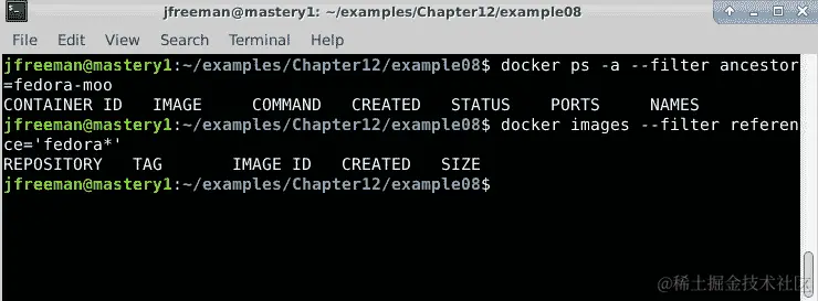 图 12.11 - 在运行我们的 playbook 之前检查容器的缺席