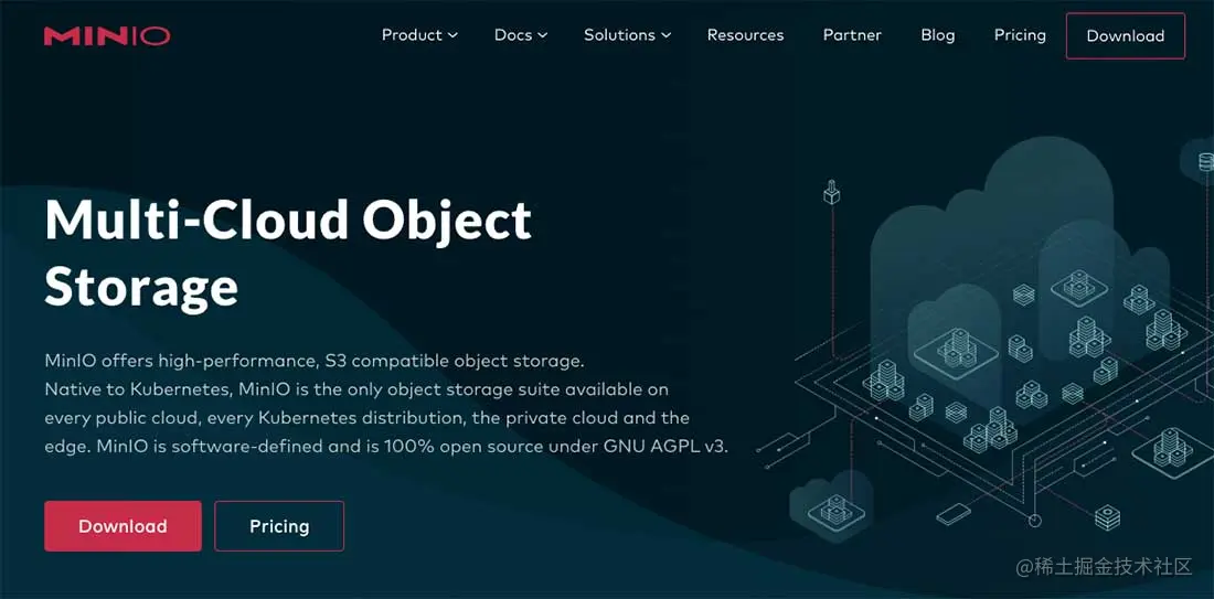 MinIO 官方定位：多云对象存储工具