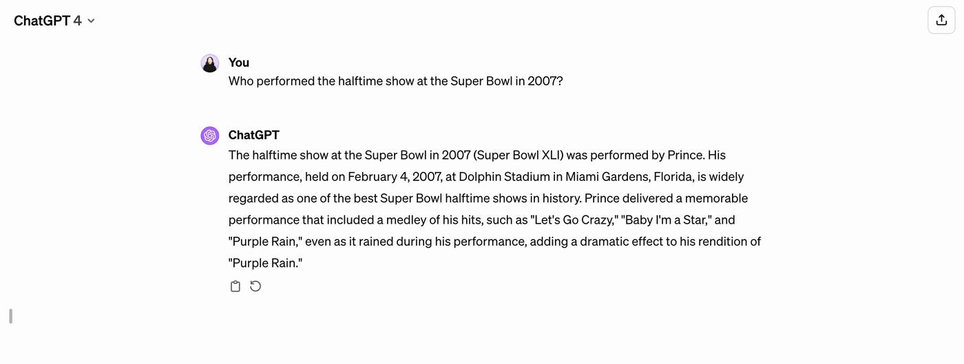 Demo of how to edit a prompt in ChatGPT.
