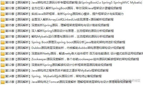 15套JAVA框架源码深度剖析视频spring5,mybatis,springboot,jdk教程插图(1)
