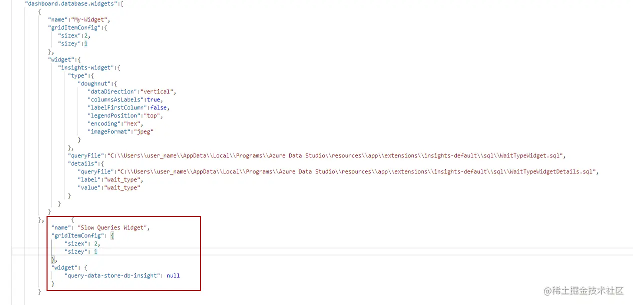 Built-in performance monitoring widget 
